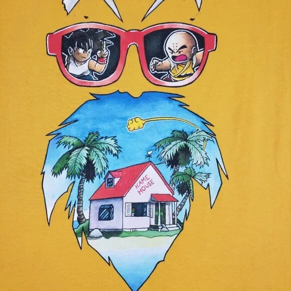 Dragonball Z Men's Yellow Graphic Tee Shirt Sz L - Picture 3 of 5